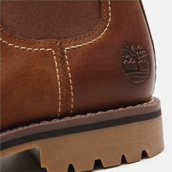 Timberland Men's Larchmont Brown Chelsea waterproof leather Boots A13HZ ALL SIZE - Picture 4 of 9